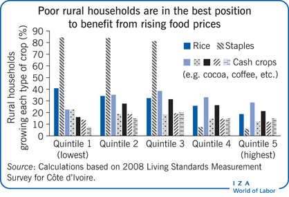 贫困的农村家庭最容易从食品价格上涨中受益